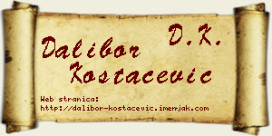 Dalibor Kostačević vizit kartica